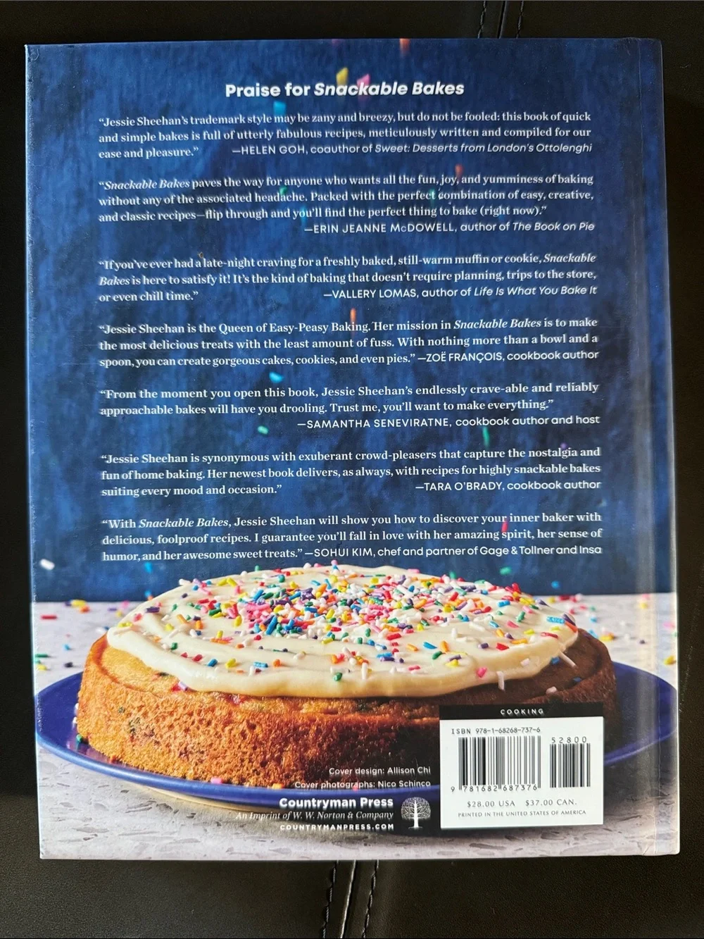 Snackable Bakes Cookbook - White Cover